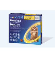 NexGard Spectra (Нексгард Спектра) жувальна таблетка від кліщів, бліх та гельмінтів для собак вагою 3,5-7,5 кг, 3 таблетки