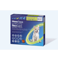 NexGard Spectra (Нексгард Спектра) жувальна таблетка від кліщів, бліх та гельмінтів для собак вагою 7,5-15 кг, 3 таблетки