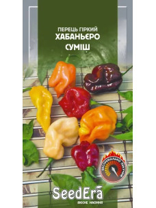 Насіння Перець гіркий 5шт Хабаньєро Суміш середньостиглий SeedEra