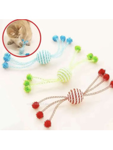 Игрушка для котов мяч нейлон сетка с усиками 4,5см