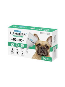 Супериум Панацея (Superium Panacea) - противопаразитарные капли на холку для собак весом 10-20 кг, 2 мл