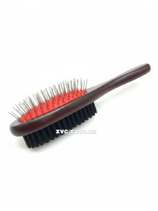 Расческа-щетка Ginger Pro PI1033 деревянная двухсторонняя с напылением 7х23,5см