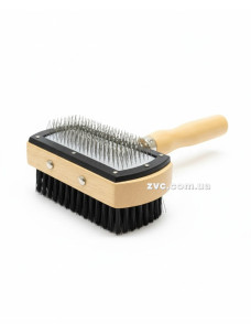 Пуходерка-щетка Ginger Pro PI1050 деревянная двухсторонняя 10х17см