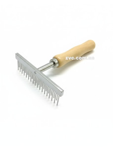 Грабли Ginger Pro PI1443 металлические деревянная ручка длинный короткий зуб 9,7х12,8см