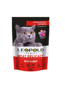 Влажный корм для котов Леопольд Мясные Деликатесы с кроликом, 100 г