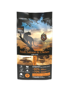 Сухой корм для взрослых стерилизованных кошек Ambrosia Grain Free Sterilized Cat Salmon & Chicken свежый лосось и курица, 5 кг