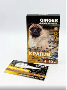 Капли на холку Ginger Professional противопаразитарные для собак 4-10 кг 1мл №4