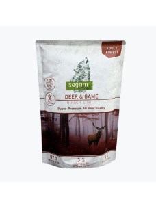Вологий корм для дорослих собак Isegrim Roots Deer & Game оленина та дичина з коренем петрушки та сафлоровою олією, 410 г, пауч 95754