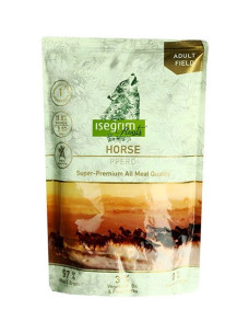 Вологий корм для дорослих собак Isegrim Roots Horse Monoprotein конина з овочами, лляною олією та травами, 410 г, павуч 95752