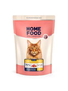 Сухий корм Home Food Індичка та креветка для великих порід дорослих котів, 1,6 кг
