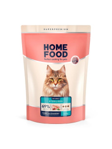 Сухой корм Home Food Кролик и клюква для взрослых стерилизованных/кастрированных кошек, 1,6 кг