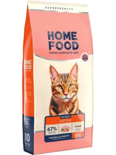 Сухий корм Home Food Курочка та креветка для активних дорослих котів, 10 кг