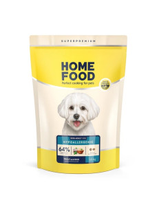 Гипоаллергенный сухой корм Home Food Форель с рисом для взрослых собак малых пород, 1,6 кг