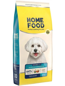 Гипоаллергенный сухой корм Home Food Форель с рисом для взрослых собак малых пород, 10 кг