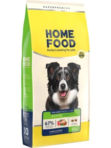 Сухой корм Home Food Ягненок с рисом для активных взрослых собак и юниоров средних пород, 10 кг