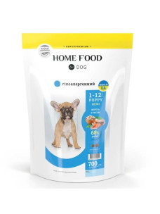 Гипоаллергенный сухой корм Home Food Форель с рисом Hypoallergenic For Puppies для щенков малых пород, 700 г