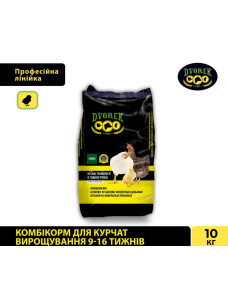 Комбикорм Dvorek (Дворек) для цыплят выращивание 9-16 недель, 10 кг, ПК 3-4