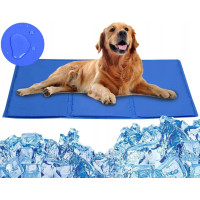 Охлаждающий гелевый коврик для собак и котов Trixie Cooling Mat, размер  ХL 90х50см синий, Трикси 28686