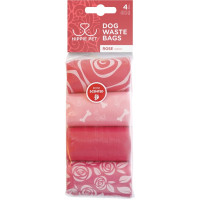 Пакеты для уборки за животным Hippie Pet Waste Bags Rose Scented  с ароматом розы 4х15 шт, MPHIP63485