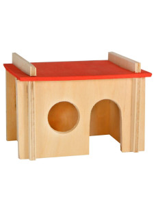 Деревянный домик для грызунов GINGER Крыса 160х110х100 мм