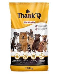 Сухой корм для взрослых собак всех пород Thank'Q Standard со вкусом курицы, 10 кг, Сенкью