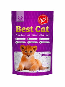 Гигиенический силикагелевый наполнитель BEST CАТ Purple Lawender для кошачьего туалета, 3.6 л