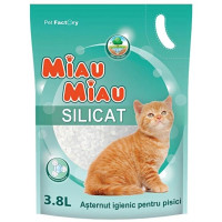 Гигиенический силикагелевый наполнитель Miau Miau Silicate для туалета кошек, 3.8 л