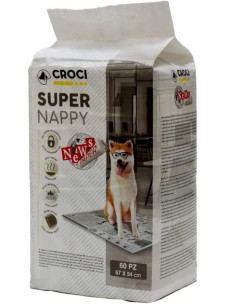 Одноразові пелюшки для цуценят та собак з газетним принтом Croci Super Nappy 57х54см 60шт С6028721
