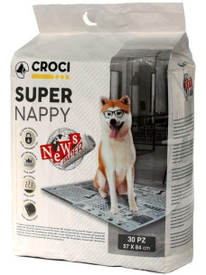 Одноразові пелюшки для цуценят та собак з газетним принтом Croci Super Nappy 57х84см 30шт С6028722