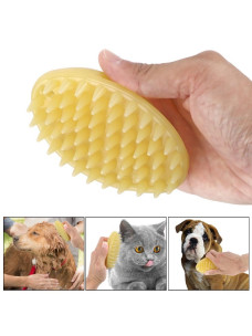 Силиконовая щетка Doggy Man Honey Smile  для вычесывания шерсти собак и котов 9,5х6см