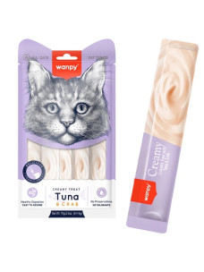 Ласощі для кішок Wanpy Creamy Lickable Treats Tuna & Crab Ванпі Тунець з крабом, 14г х 5 шт (RAC-55)