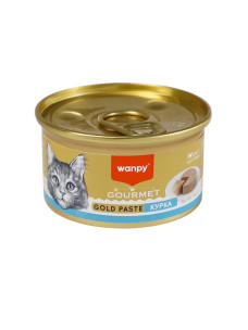 Вологий корм консерви для котів Wanpy Gourmet Gold Paste Chicken Паштет з куркою TNC-24, 85г Ванпі