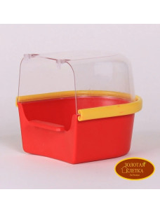Купалка для птахів, розміри 16 х 15 х 14 см, колір червоний GOLDEN CAGE GC-4405