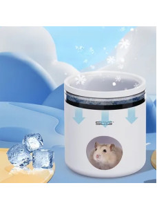 Охолоджуючий будиночок для хом'яків Hamster cooling house пластиковий + 2 пакети з хладогеном D-13см В-14см 46693
