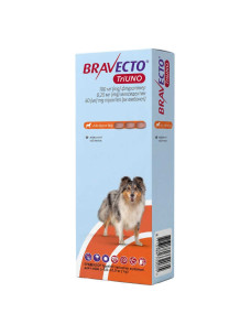 Бравекто ТриУНО (Bravecto TriUNO) три жувальні таблетки для собак вагою 5-10кг від бліх, кліщів та гельмінтів, 3 таб 100 мг