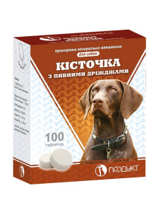 Витамины для собак Косточка Пивные дрожжи, 100тб Продукт
