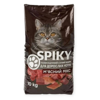 Сухой корм для котов Spiky Мясной микс, 10 кг