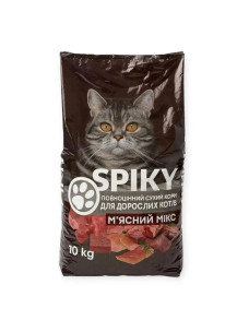 Сухой корм для котов Spiky Мясной микс, 10 кг