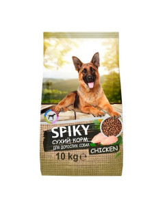 Сухой корм для взрослых собак всех пород Spiky с курицей, 10 кг