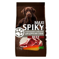 Сухой корм для взрослых собак всех пород Spiky с говядиной, 10 кг