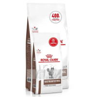 Диетический сухой корм Royal Canin Gastrointestinal Fibre Respone при запорах у взрослых кошек, 2 кг + 400 г в подарок