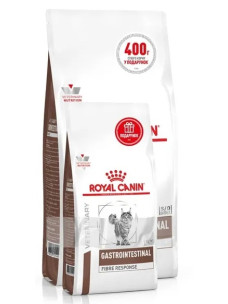 Дієтичний сухий корм Royal Canin Gastrointestinal Fibre Respone при запорах у дорослих котів, 2 кг + 400 г в подарунок