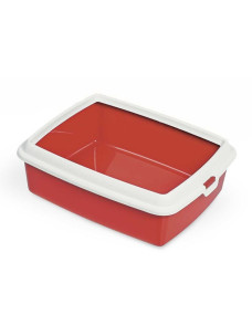 Туалет для кішок з рамкою Hydra Maxi Red 50x40x16,5 см