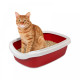 Туалет для котів Природа Comfort М, 41 см х 30 см х 13,5 см, колір бордо, PR241736