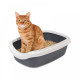 Туалет для котів Природа Comfort М, 41 см х 30 см х 13,5 см, колір сірий, PR241699