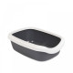 Туалет для котів Природа Comfort М, 41 см х 30 см х 13,5 см, колір сірий, PR241699