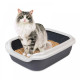 Туалет для котів Природа Comfort L, 49 см х 39 см х 15 см, колір сірий, PR 241698