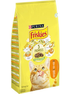 Сухий корм для котів Friskies з куркою та овочами 10кг