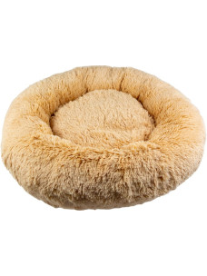 Лежак для животных Пушистик ММ-20 Пончик 50х50 бежевый Мономах