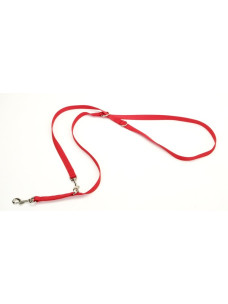 Брезентовый поводок-перестежка для собак спарка для двух собак 20мм 1,2м/1,7м/2,05м 202151-2 красный